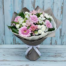 Букет цветов из:  Герберы, Альстромерии и Хризантемы в Параньге