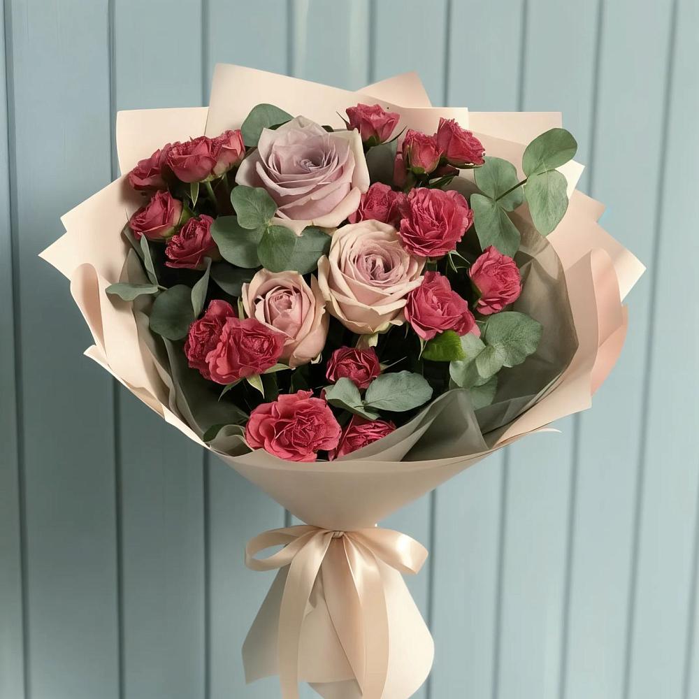 Букет цветов из: Гвоздики и Розы в Параньге