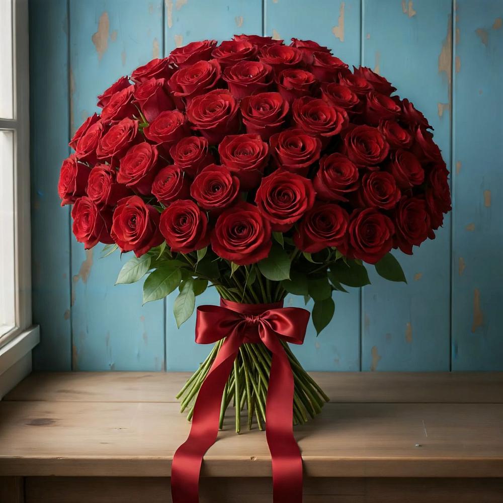 Букет Красные розы Блэк Меджик в Параньге