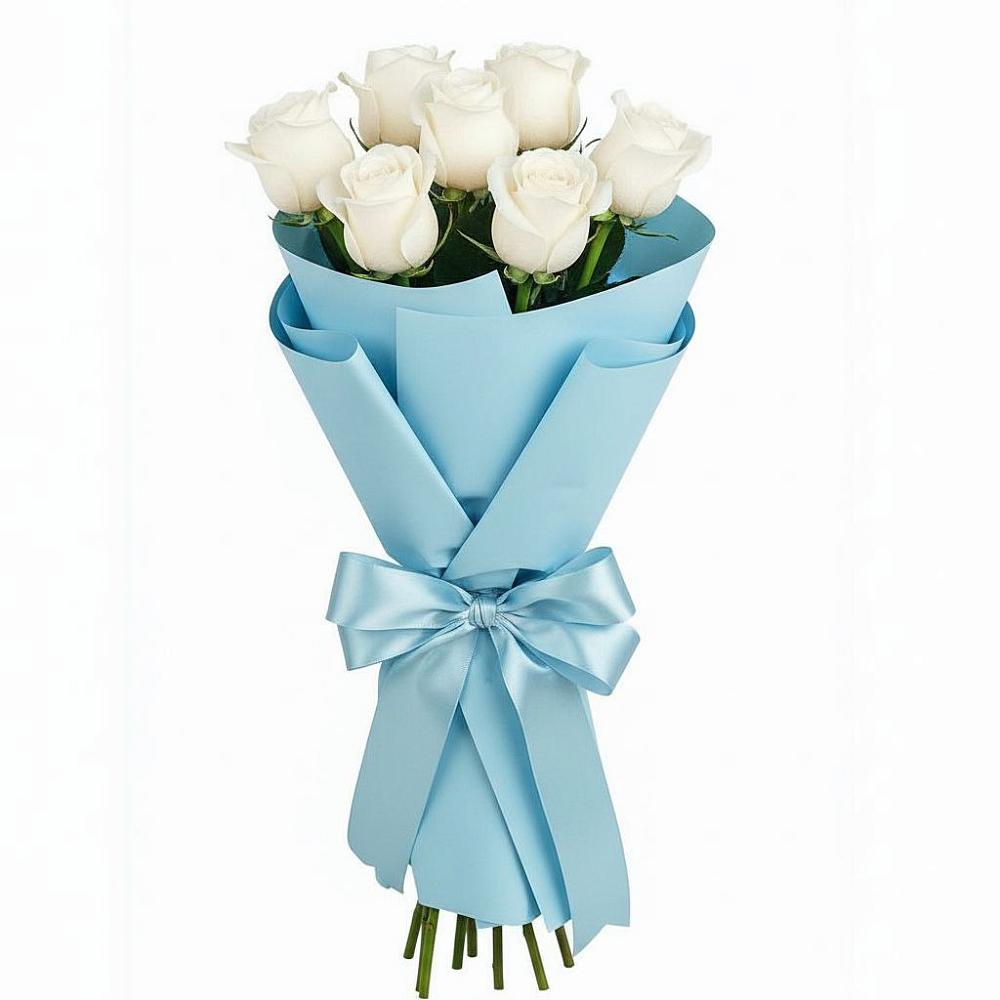 Букет 7 белых роз Проуд в Параньге