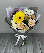 Букет цветов из:  Розы, Герберы и Хризантемы в Параньге