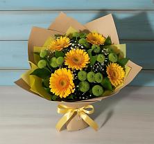 Букет цветов из:  Герберы и Хризантемы в Параньге