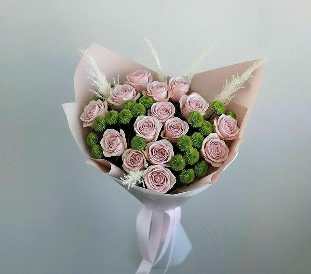 Букет цветов из: Розы и Хризантемы в Параньге