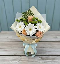 Букет цветов из:  Герберы, Розы и Хризантемы #REPLACE_PRED# Параньге
