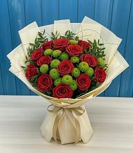 Букет цветов из:  Розы и Хризантемы в Параньге