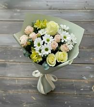Букет цветов из:  Альстромерии, Розы и Хризантемы в Параньге