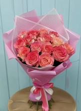 Букет 15 Розовых роз Равель в Параньге